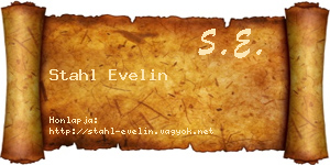 Stahl Evelin névjegykártya