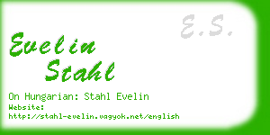 evelin stahl business card